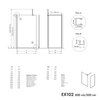 Duschkabin 10mm nano klarglas EX102 - 1 glasvägg rostfri profil krom - bredd valbar