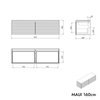 Tvättställsskåp MAUI 160 cm
