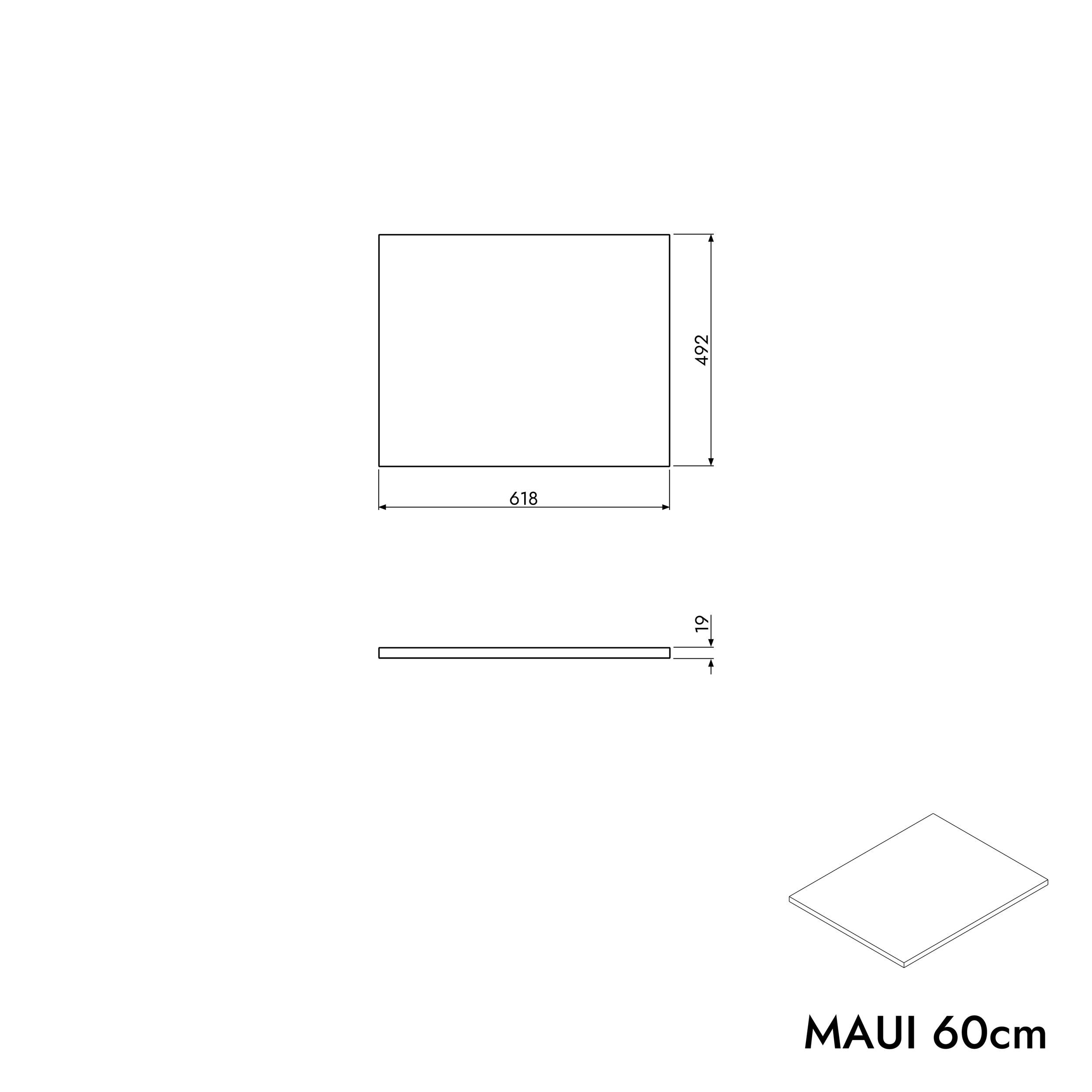 Tvättställsskåp MAUI 60 cm
