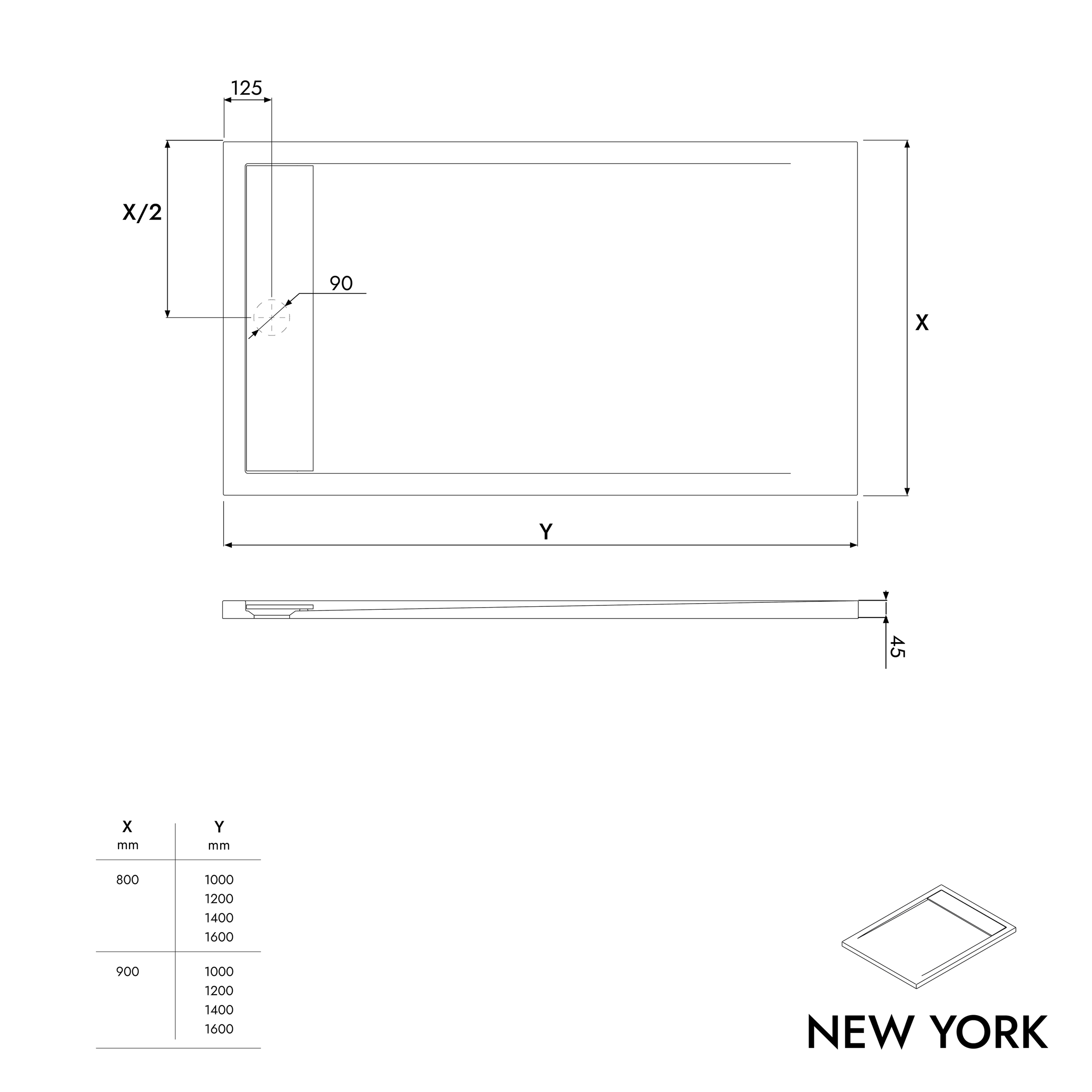 Duschbricka Duschkar New York