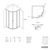 Rund dusch NT509 med skjutdörrar