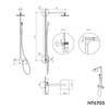 Design duschpelare NT6705C med termostat