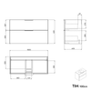 Duravit handfat med underskåp TIM 100 cm