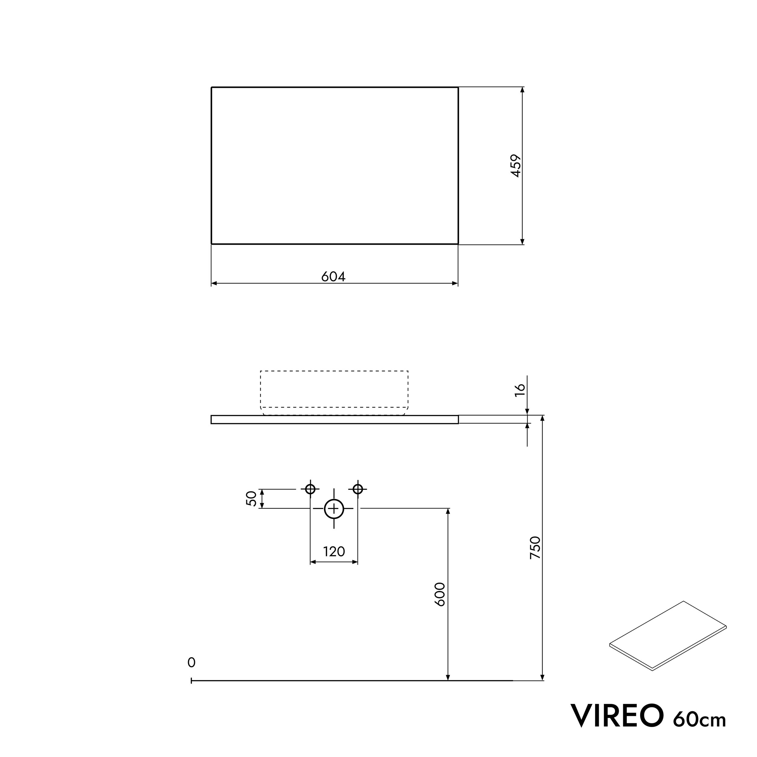 VIREO 60 cm underskåp