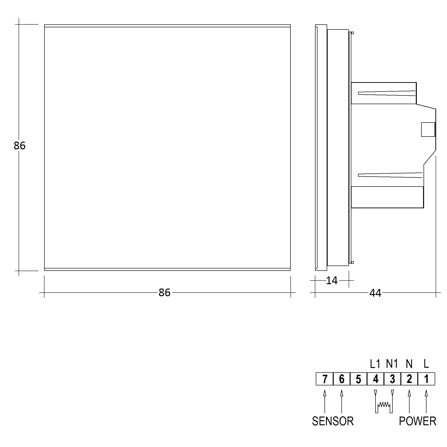 Termostat med pekskärm WL-6T