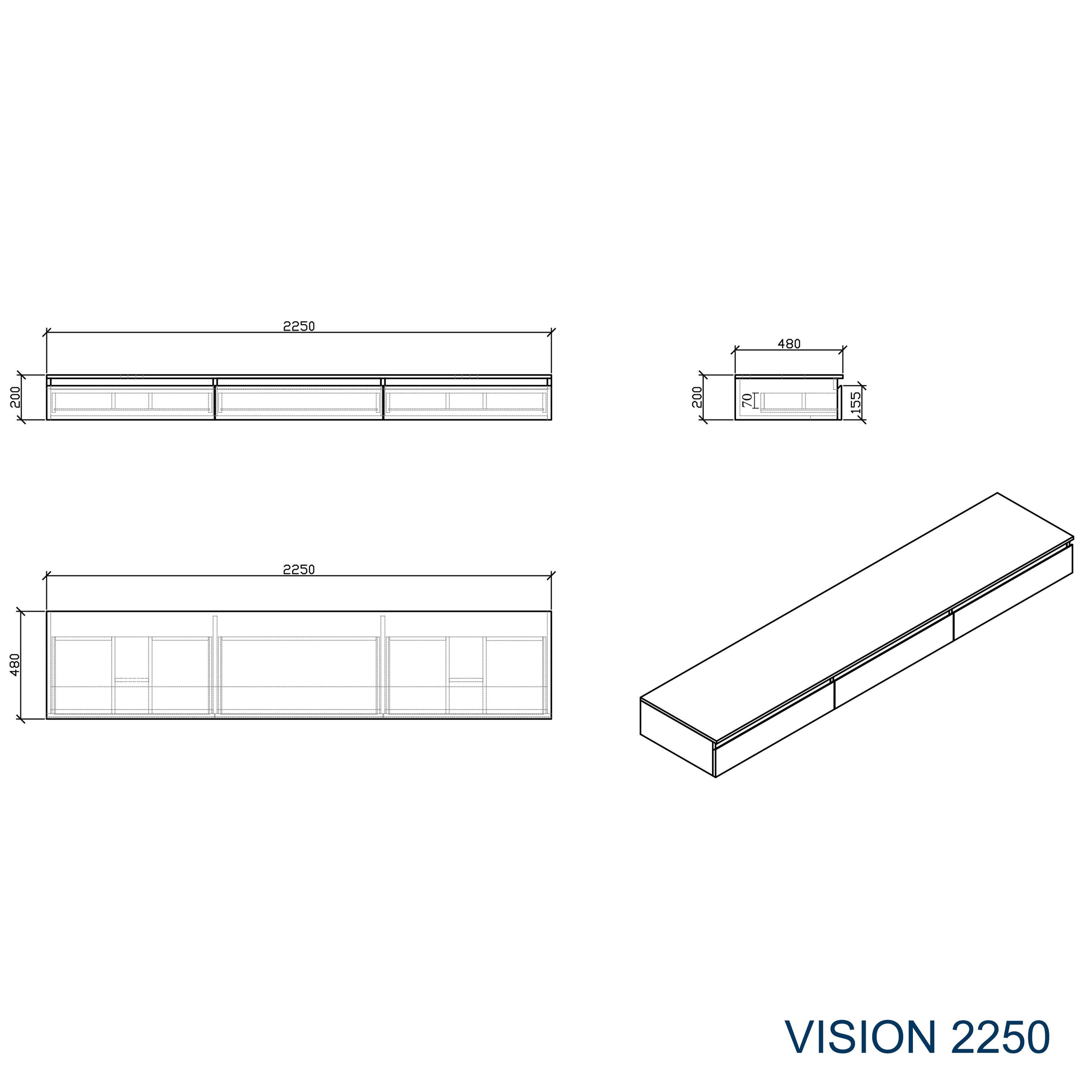 Badrumsmöbler Vision 2250