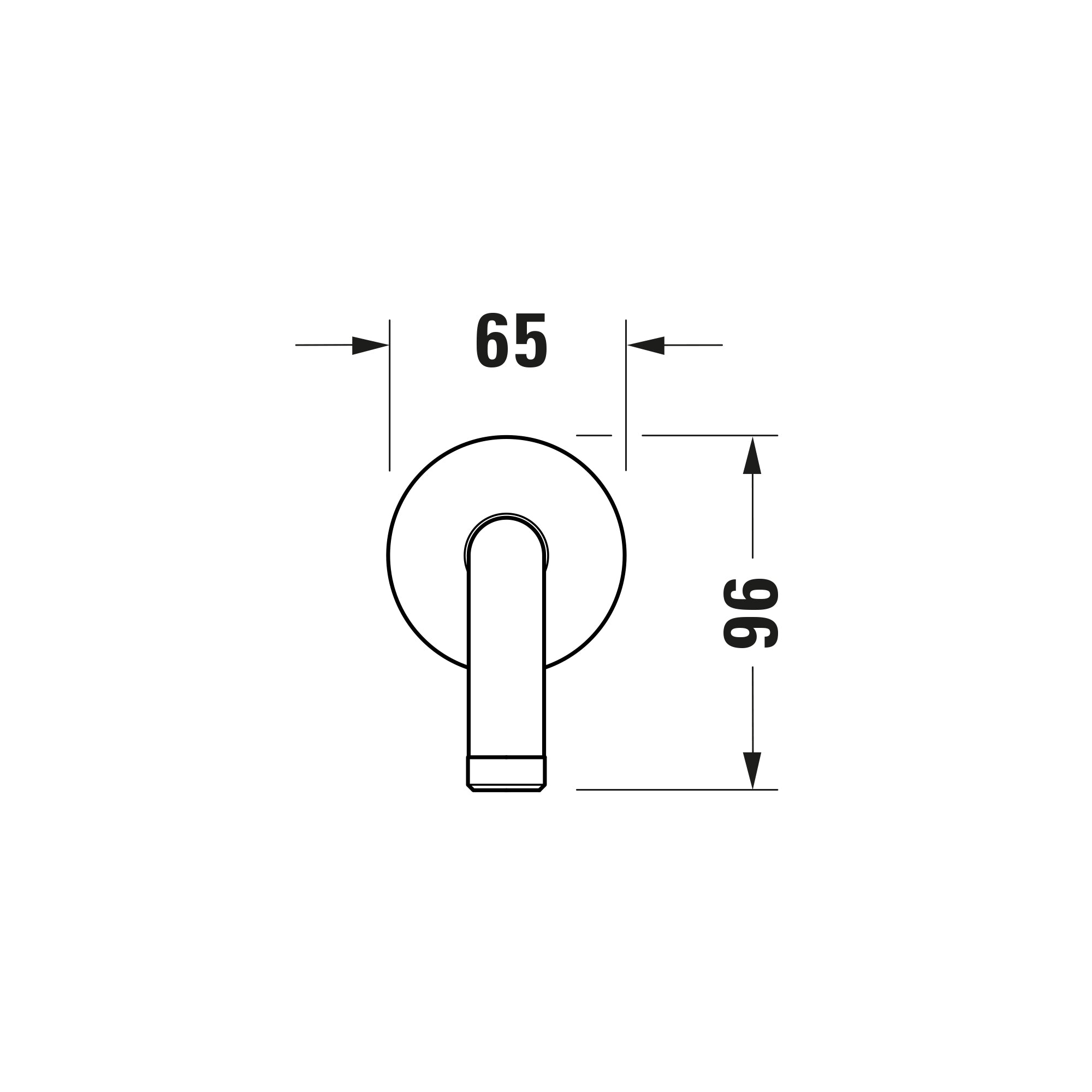 Duravit DuraVelez dold duschblandare med regndusch - inkl. duscharm