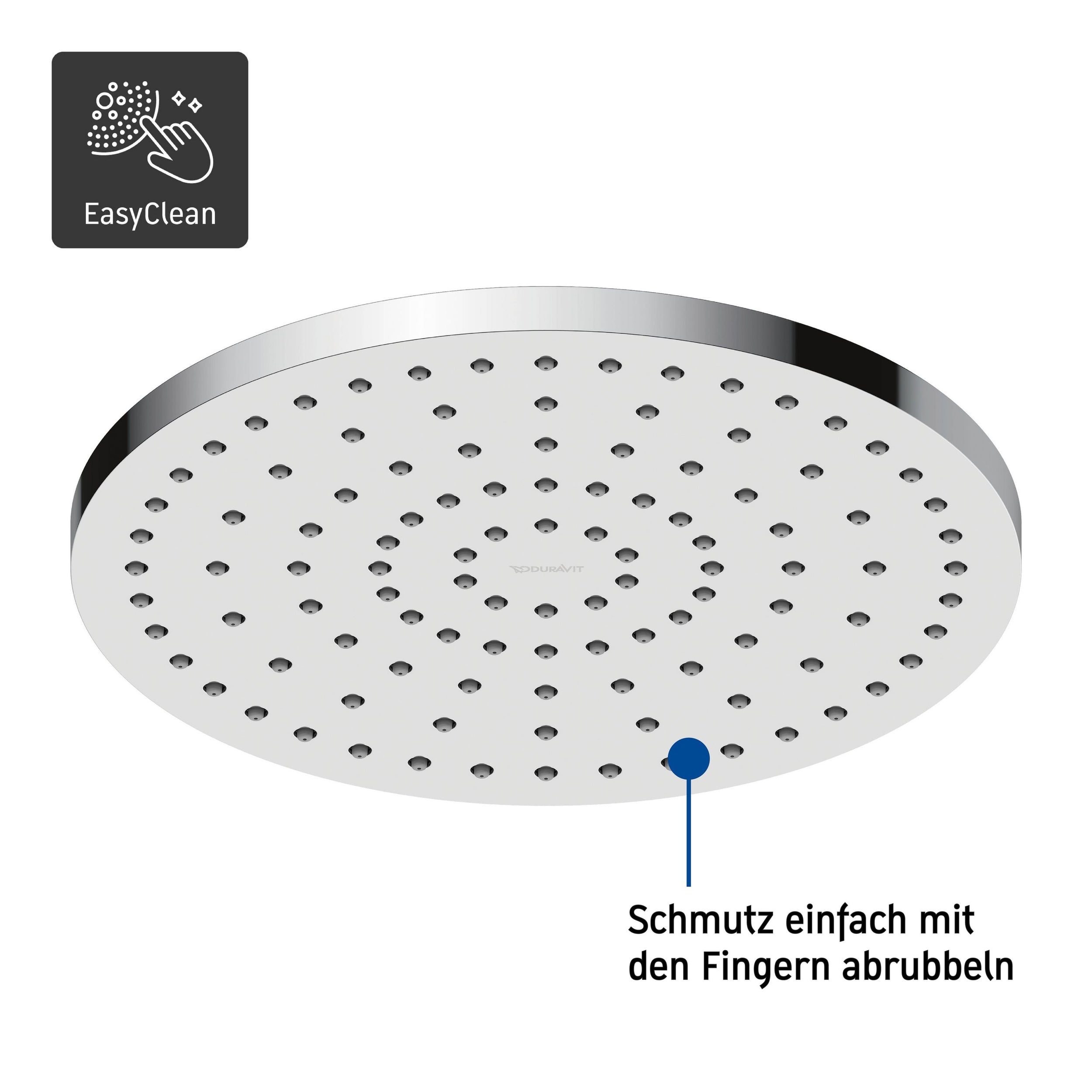 Duravit DuraVelez dold duschblandare med regndusch - inkl. duscharm