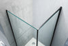 Hörndusch av äkta nano-glas 6 mm, EX 416S svart - 90 x 90 x 195 cm
