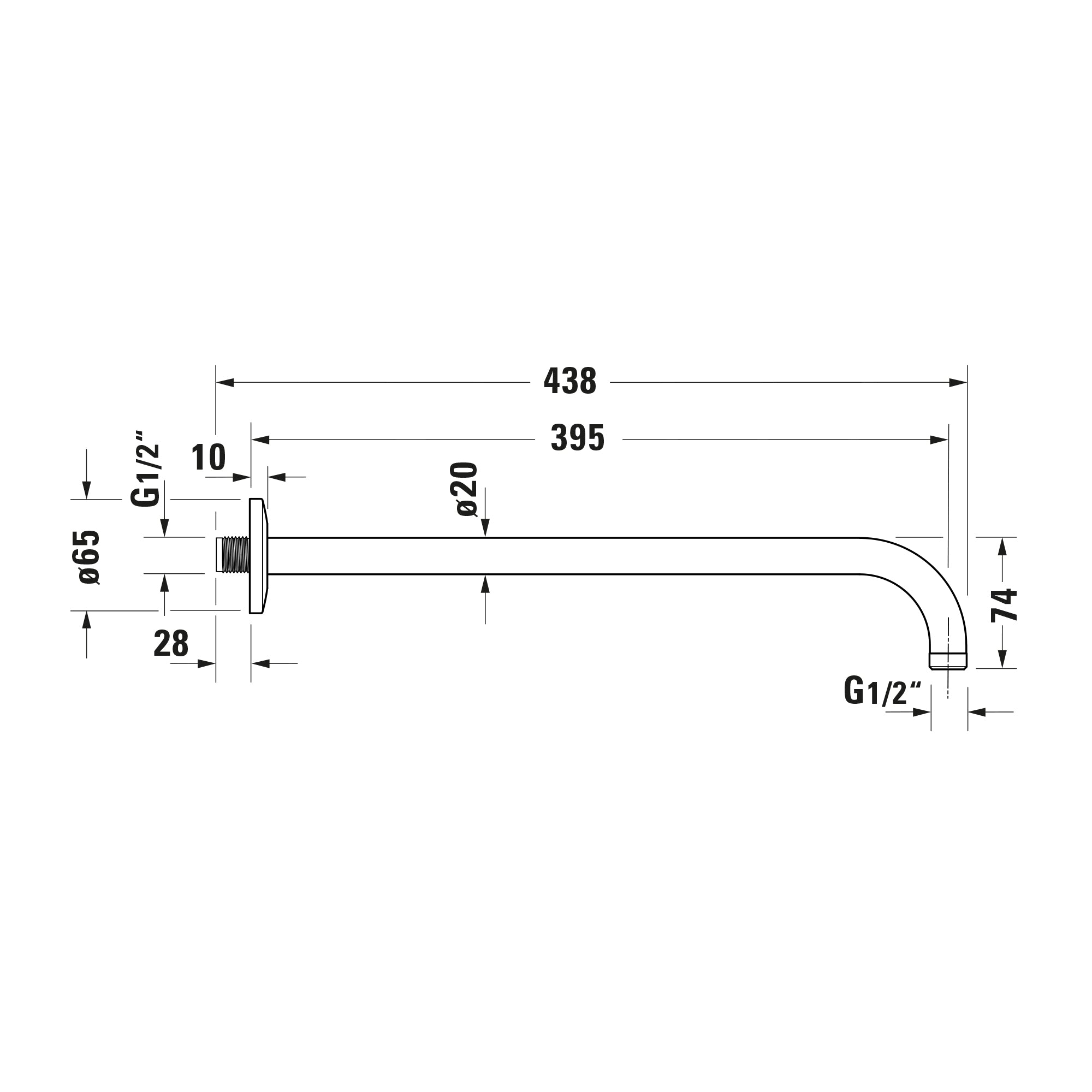 Duravit Tulum concealed shower mixer 
