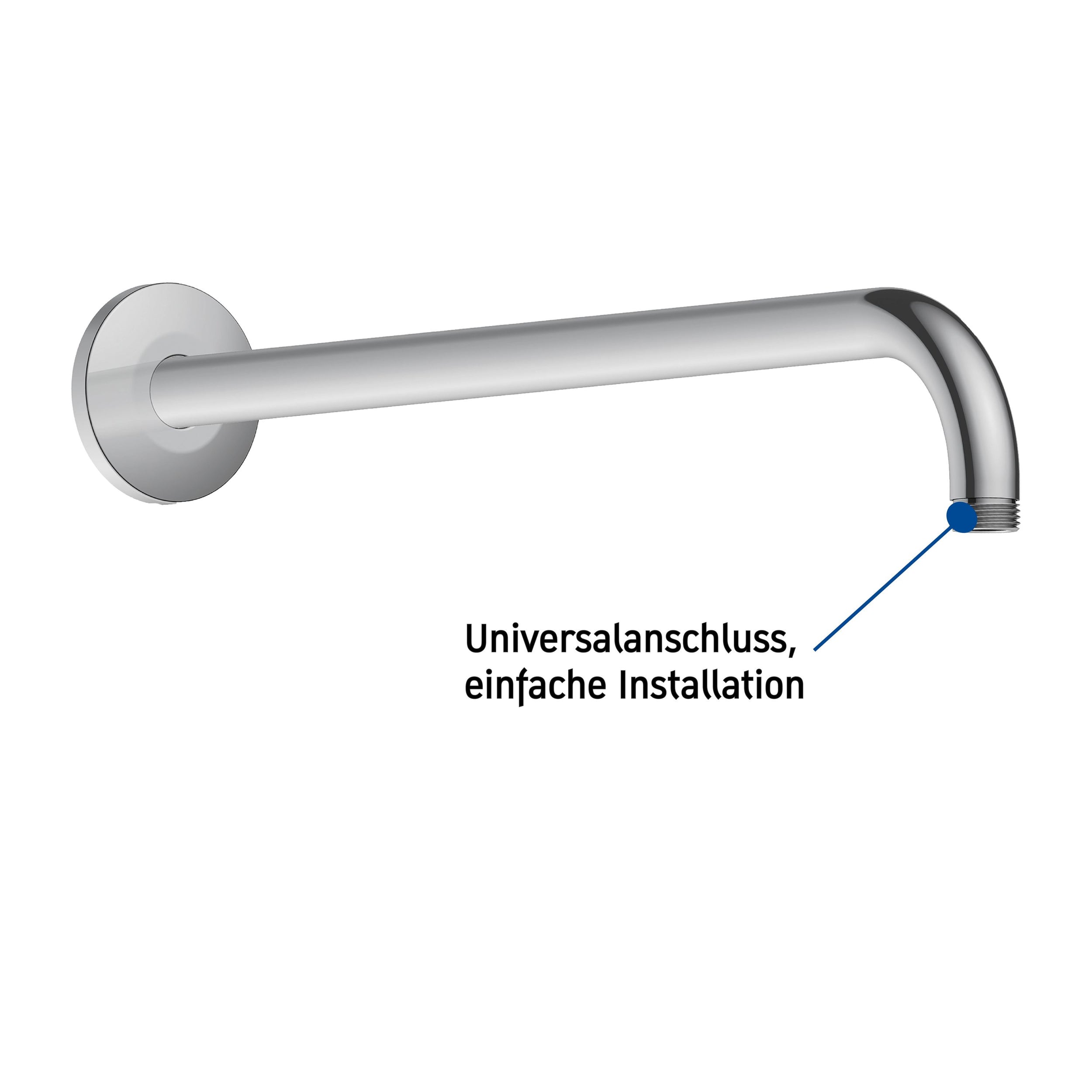 Duravit C.1 infällt duschsystem med regndusch - inkl. handdusch och vägganslutning med armbåge