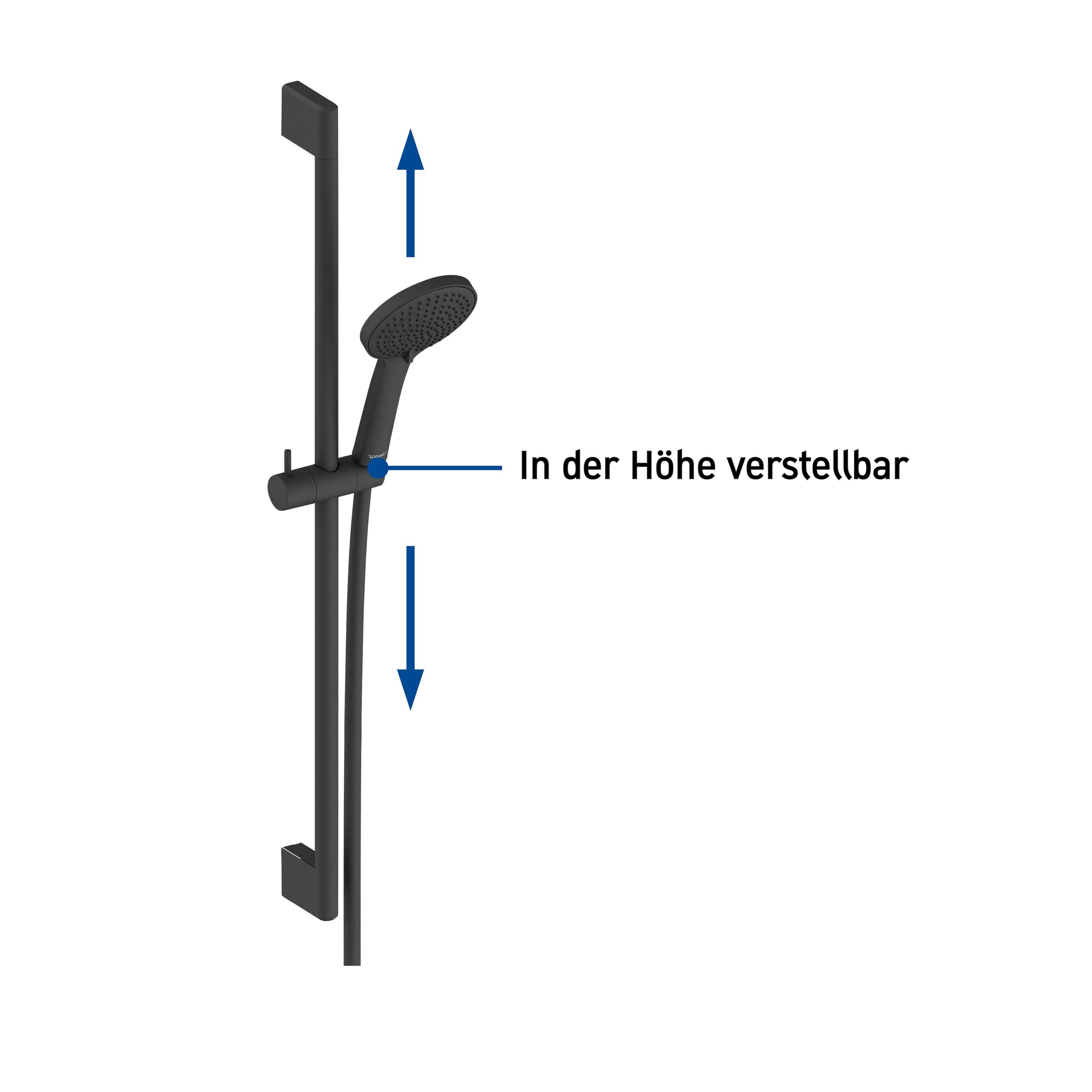 Duravit Tulum infälld duschblandare med duschhuvud - inkl. duschstång, vägganslutningsvinkel & Bluebox