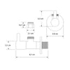 Design-vinkelventil 2-pack
