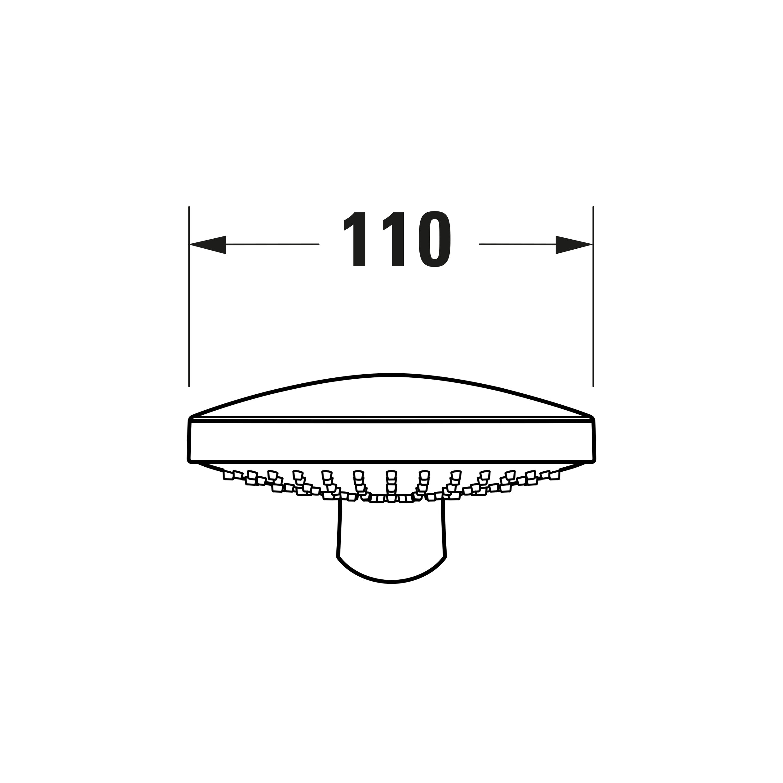 Duravit C.1 infällt duschsystem med regndusch - inkl. handdusch och vägganslutning med armbåge