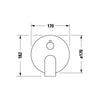 Duravit Tulum concealed shower mixer 