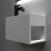 Vägghängt tvättställ PB2046 av mineralgjutet - 33 x 18 x 20,5 cm