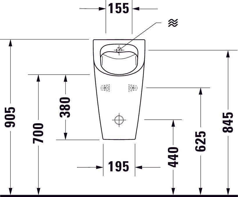 Duravit Soleil urinal - utan spolkant